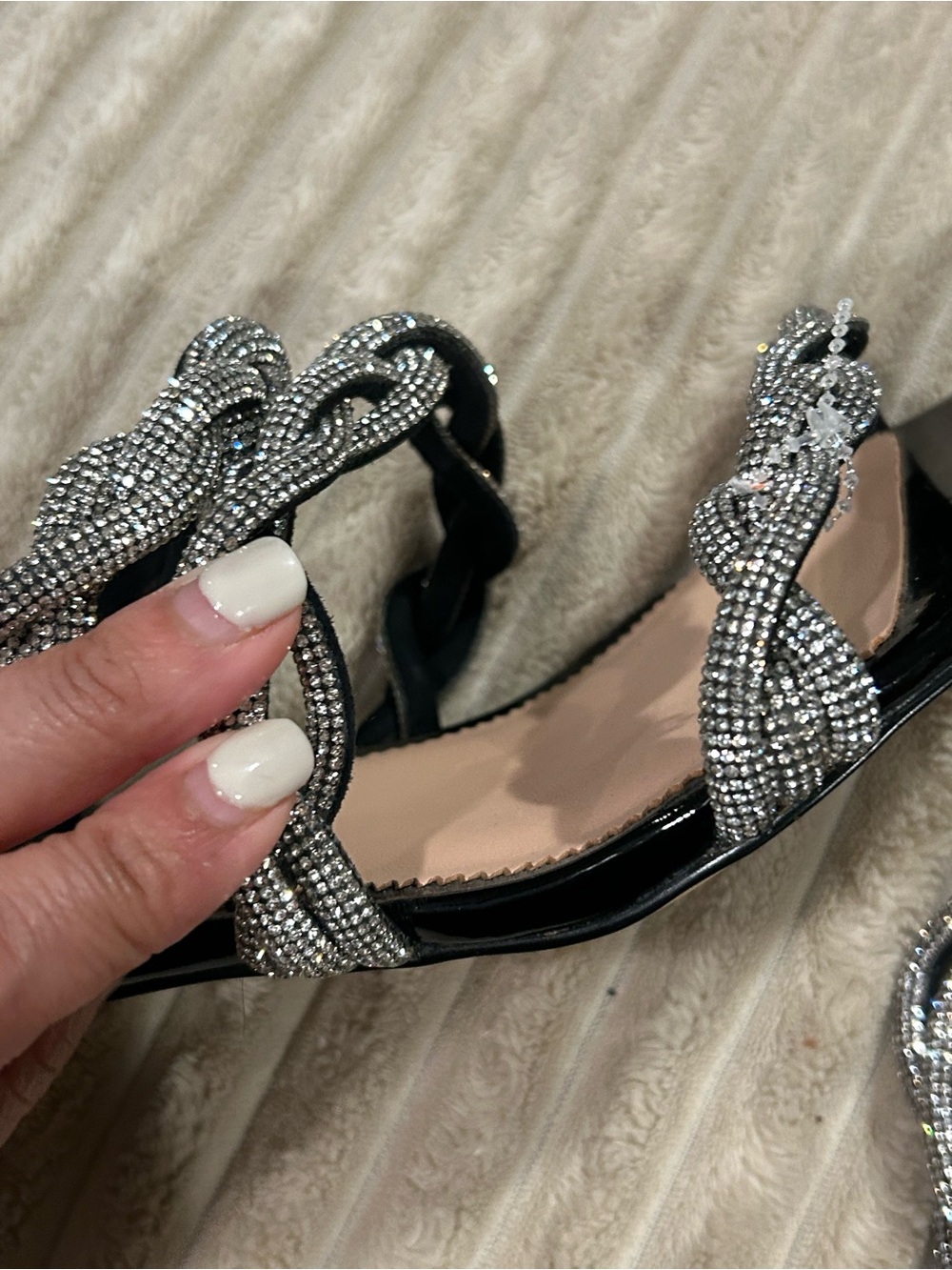 J. Crew Collection Crystal Braid Triple Strap Kitten Heel zadie - Picture 7 of 11